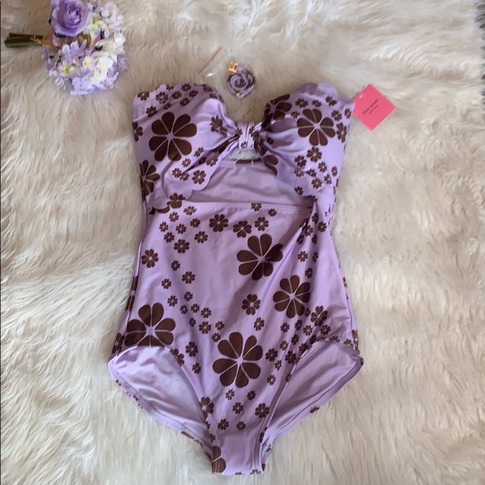 Nwt Kate lilac spade one piece swimsuit large